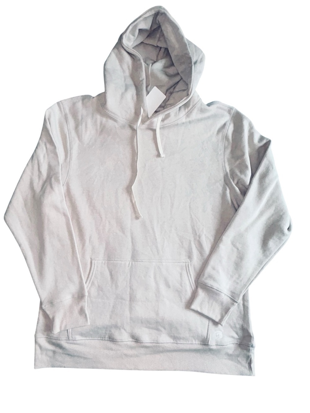 Men's Crewneck Hoodie Pullover in cream size x large